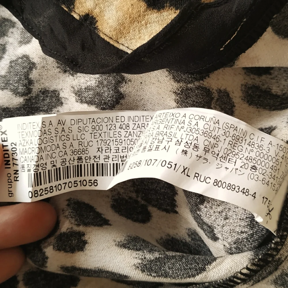 Zara Ruffled Print Leopard Print Top - Picture 11 of 11